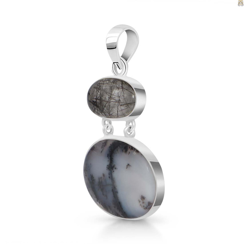 Dendritic Agate Pendant-2SP