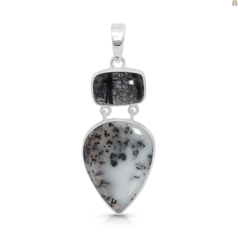 Dendritic Agate Pendant-2SP DDA-1-39