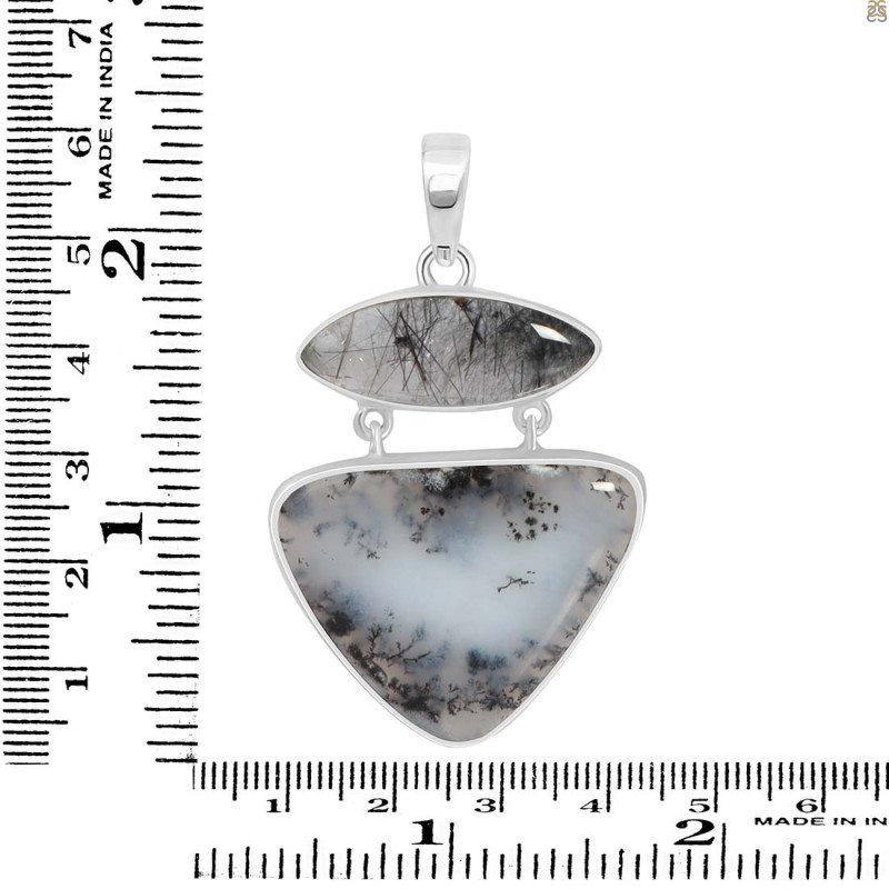 Dendritic Agate Pendant-2SP DDA-1-42