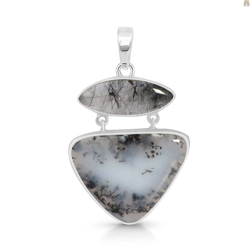 Dendritic Agate Pendant-2SP DDA-1-42