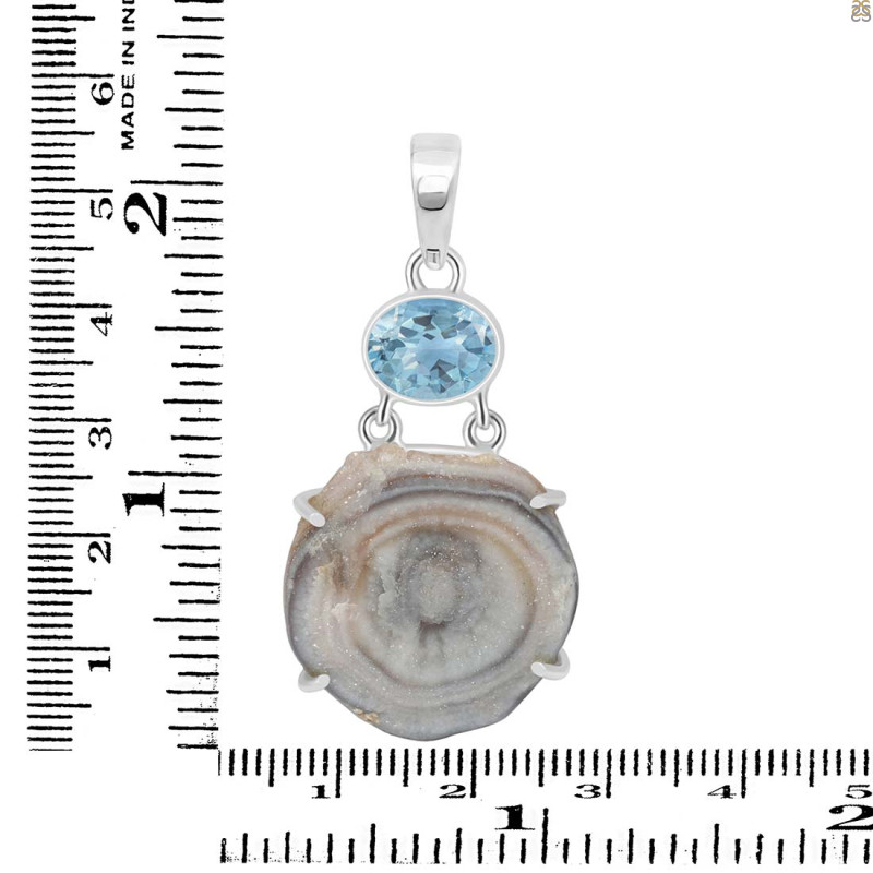Desert Druzy Pendant-2SP DDZ-1-10