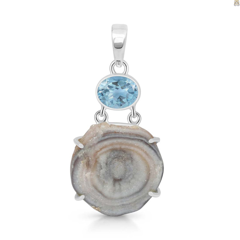 Desert Druzy Pendant-2SP DDZ-1-10