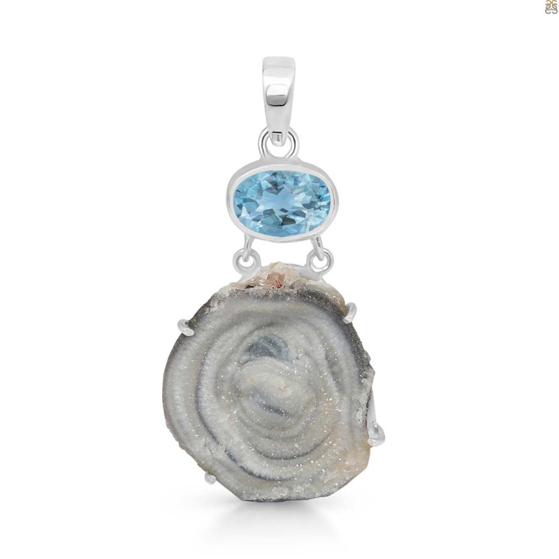 Desert Druzy Pendant-2SP DDZ-1-11
