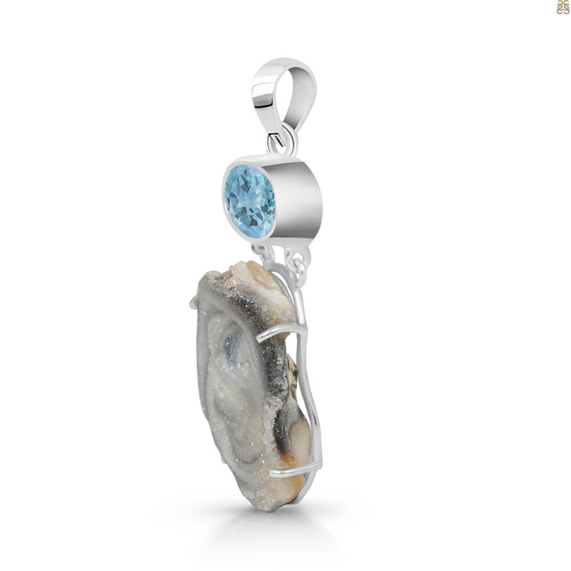 Desert Druzy Pendant-2SP DDZ-1-11