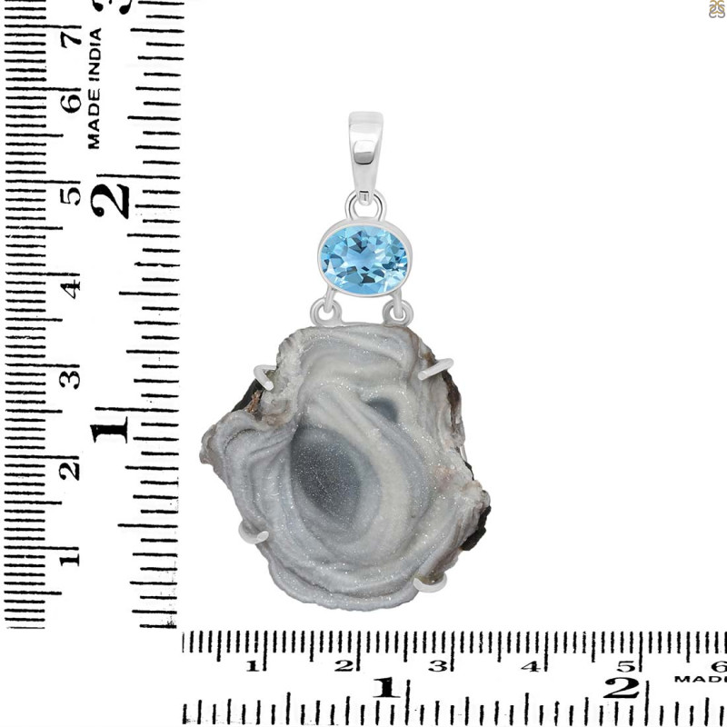 Desert Druzy Pendant-2SP DDZ-1-12