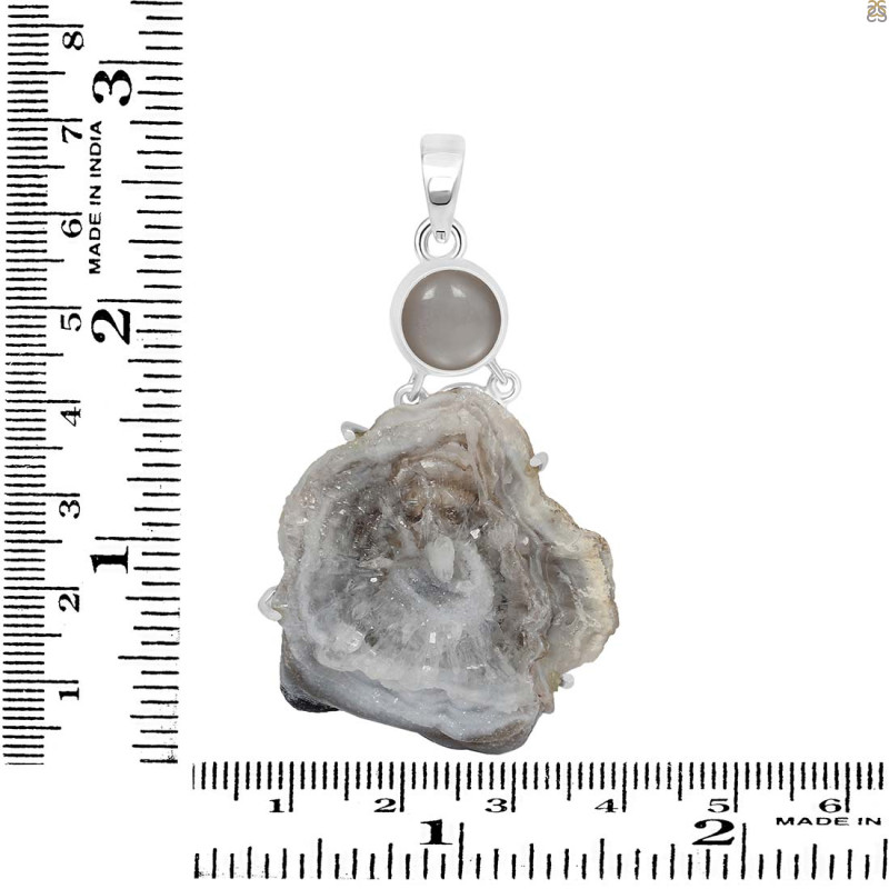 Desert Druzy Pendant-2SP DDZ-1-14