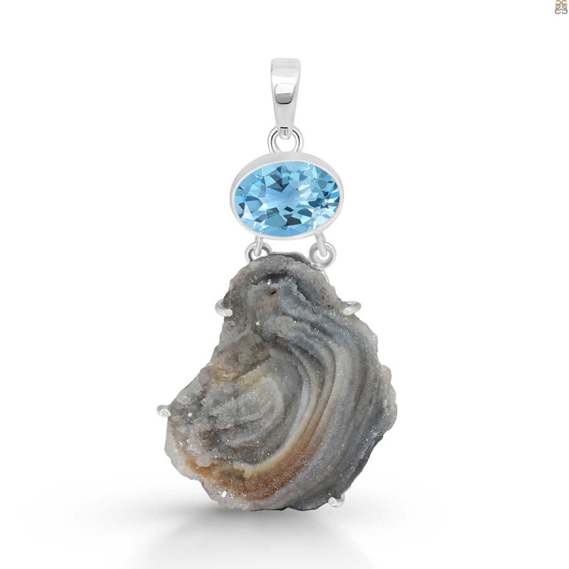 Desert Druzy Pendant-2SP DDZ-1-15