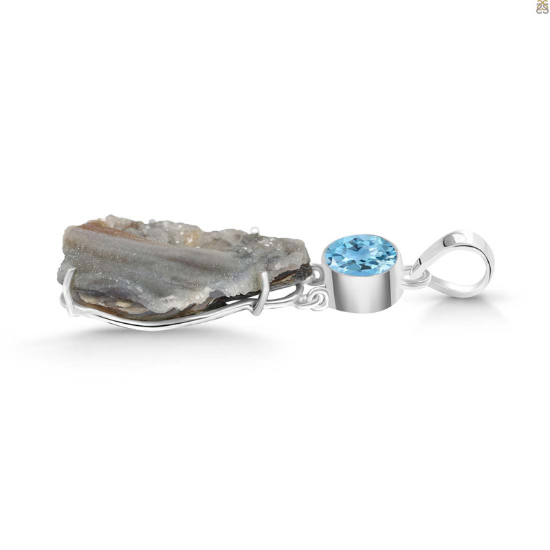 Desert Druzy Pendant-2SP DDZ-1-15