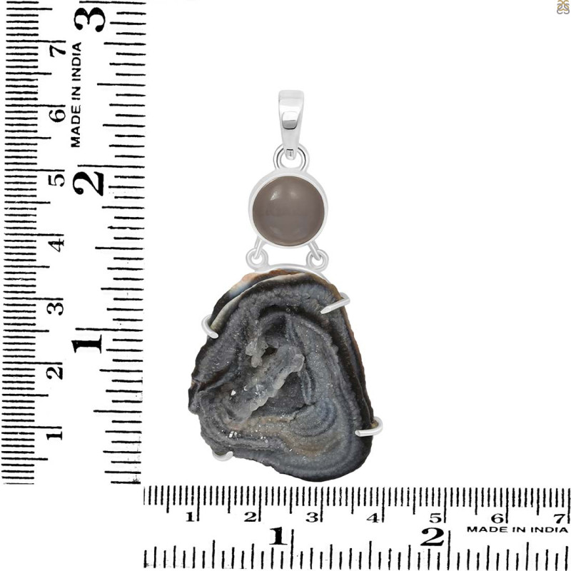 Desert Druzy Pendant-2SP DDZ-1-2