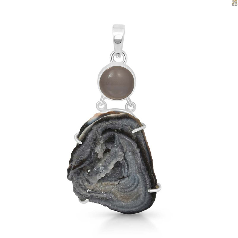 Desert Druzy Pendant-2SP DDZ-1-2