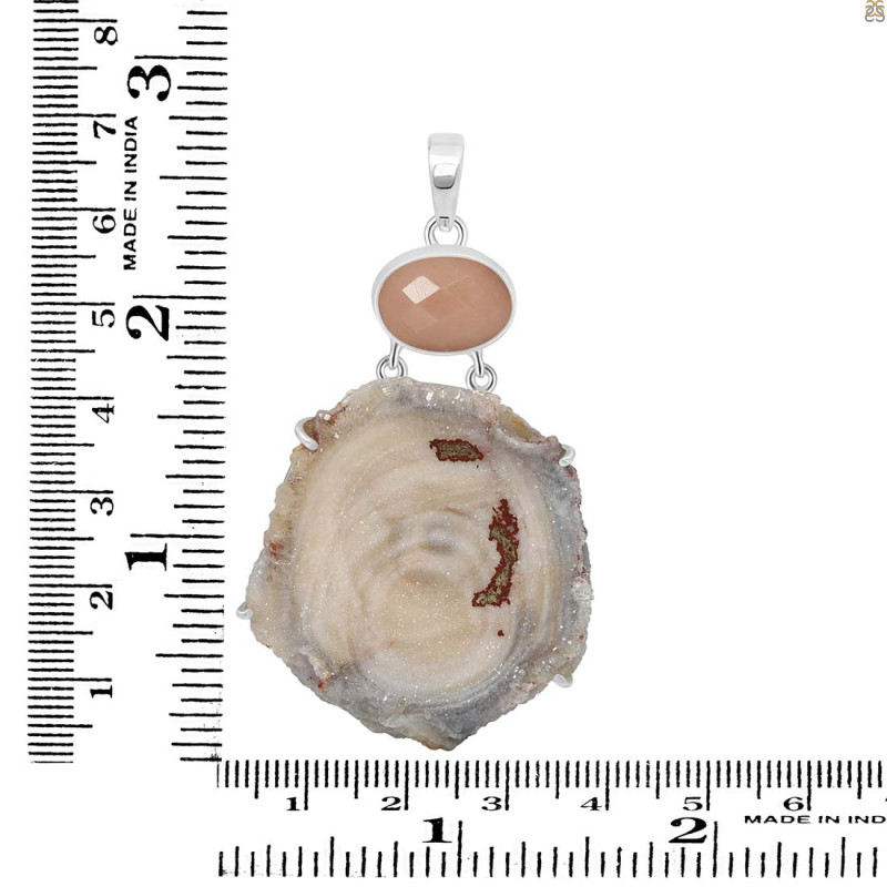 Desert Druzy Pendant-2SP DDZ-1-22