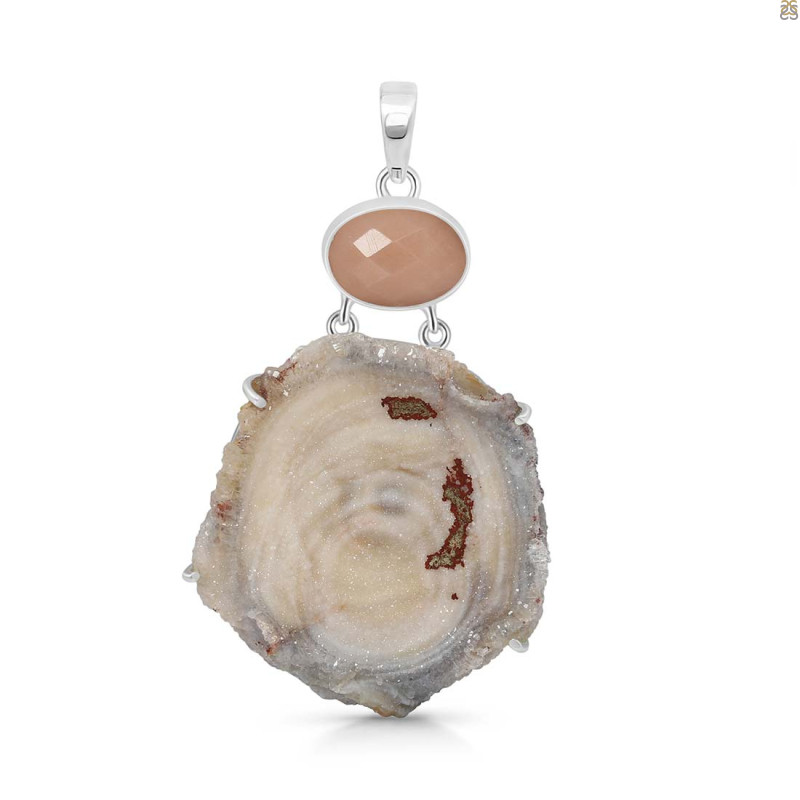 Desert Druzy Pendant-2SP DDZ-1-22
