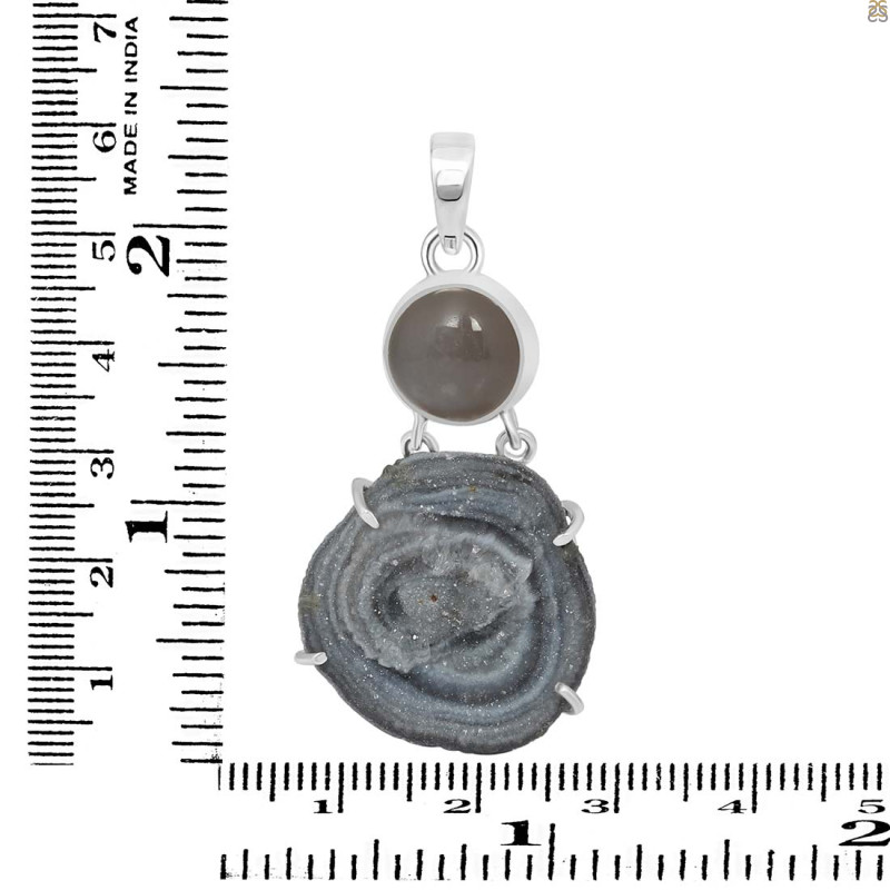 Desert Druzy Pendant-2SP DDZ-1-25