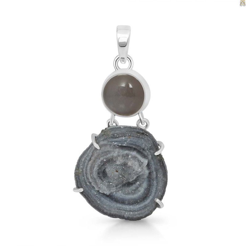 Desert Druzy Pendant-2SP DDZ-1-25