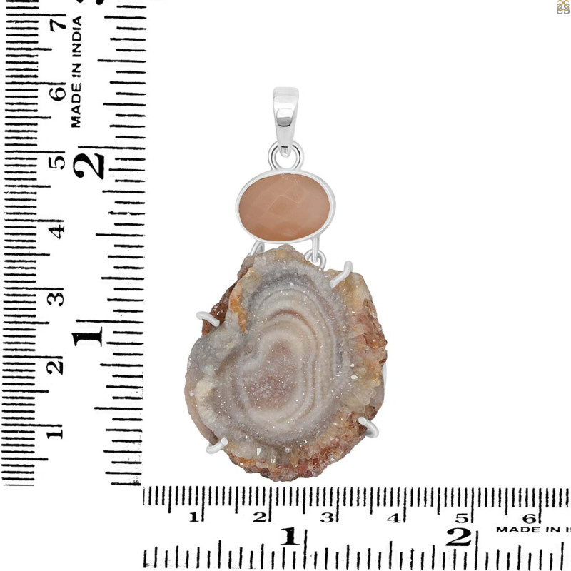 Desert Druzy Pendant-2SP DDZ-1-3