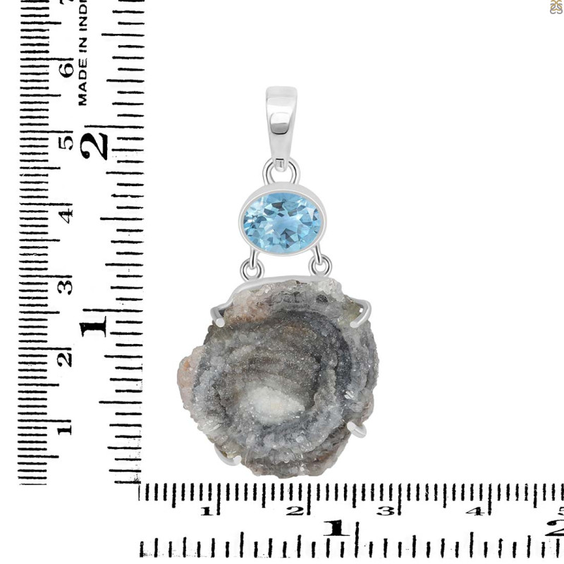 Desert Druzy Pendant-2SP DDZ-1-31