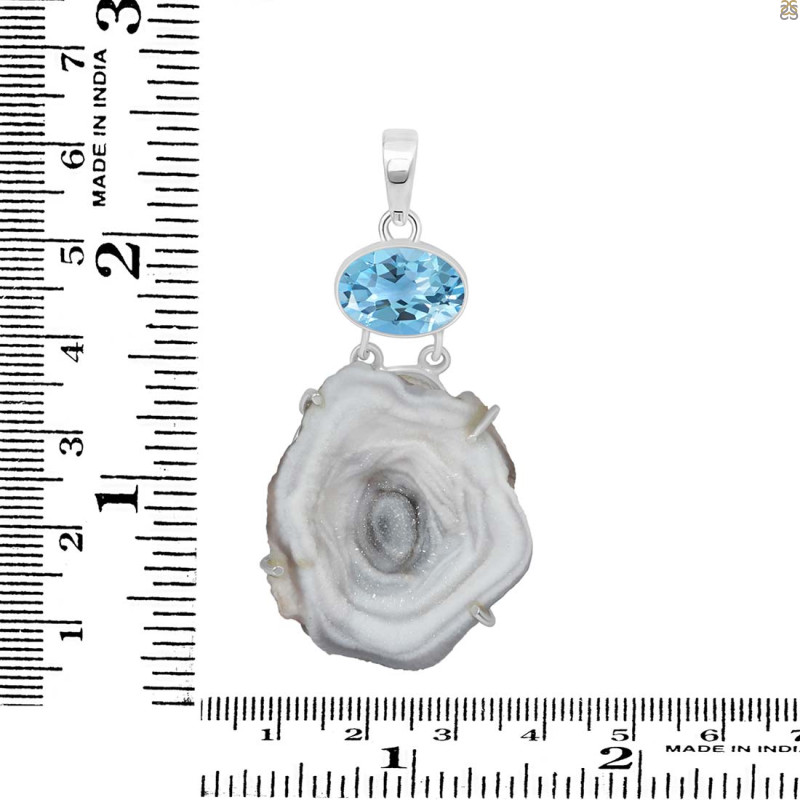 Desert Druzy Pendant-2SP DDZ-1-44