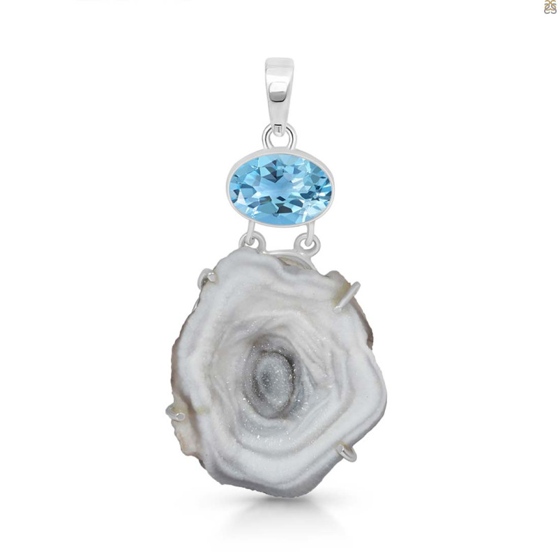 Desert Druzy Pendant-2SP DDZ-1-44