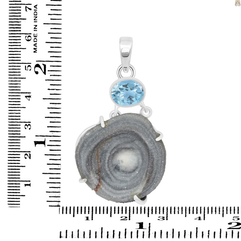 Desert Druzy Pendant-2SP DDZ-1-5