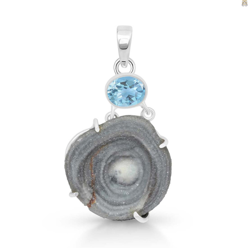 Desert Druzy Pendant-2SP DDZ-1-5