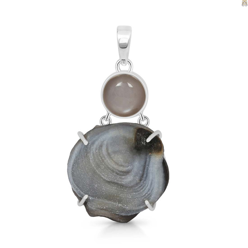 Desert Druzy Pendant-2SP DDZ-1-7