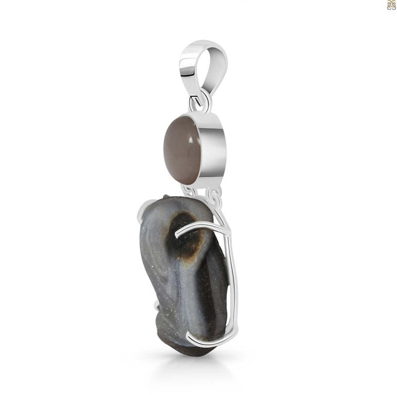 Desert Druzy Pendant-2SP DDZ-1-7