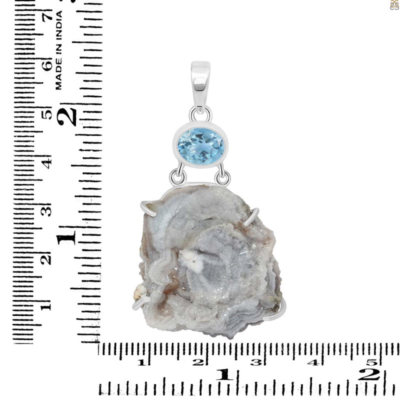 Desert Druzy Pendant-2SP DDZ-1-9