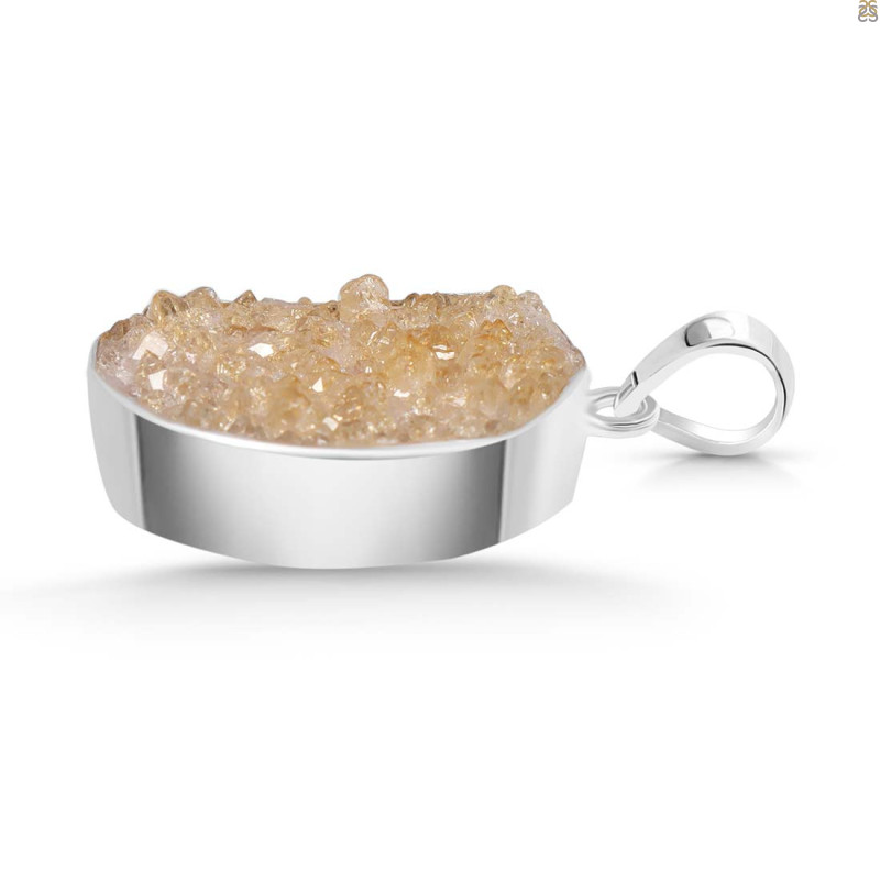 Natural Druzy Pendant-SP DRZ-1-16