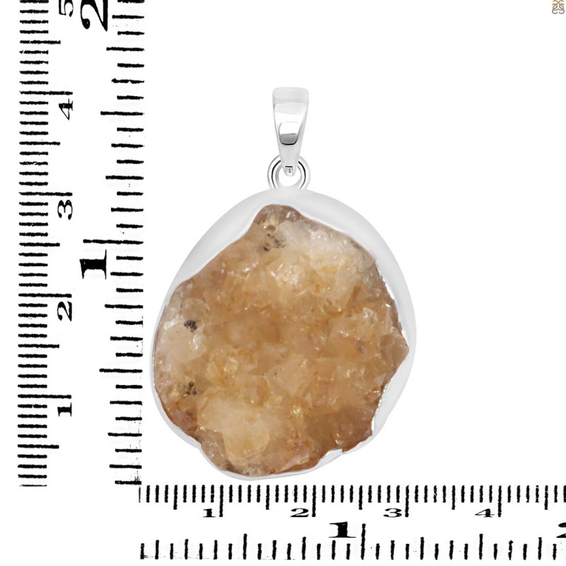 Natural Druzy Pendant-SP DRZ-1-17