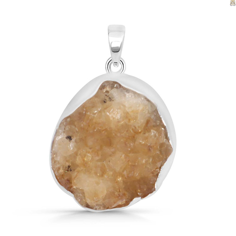 Natural Druzy Pendant-SP DRZ-1-17
