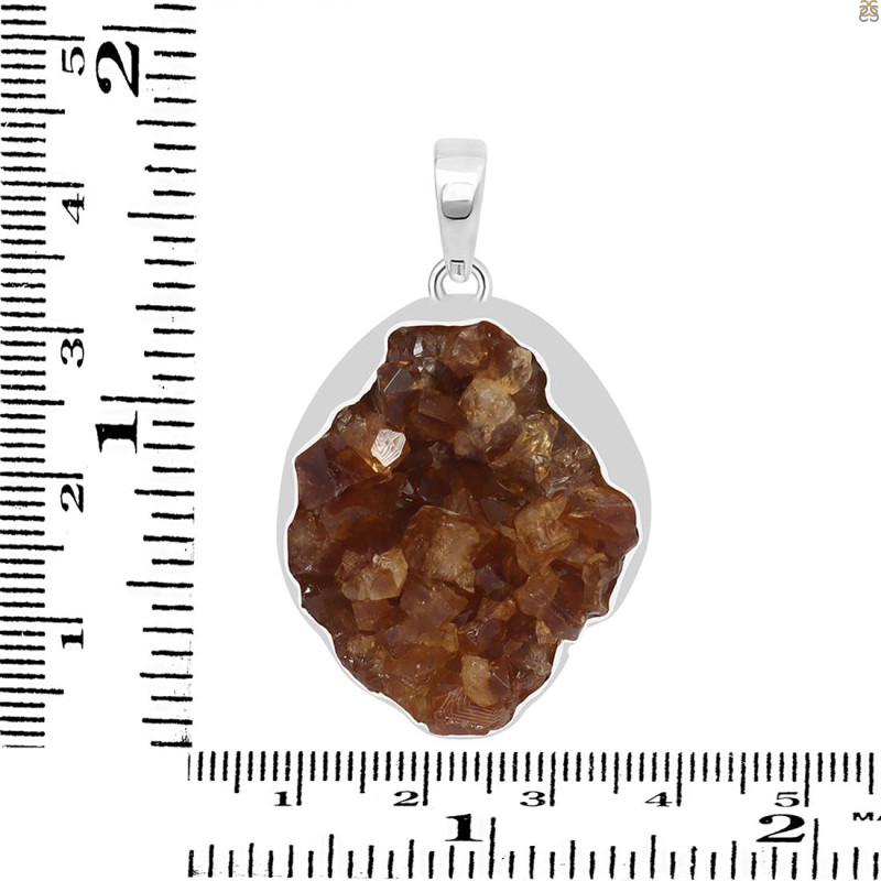 Natural Druzy Pendant-SP DRZ-1-19