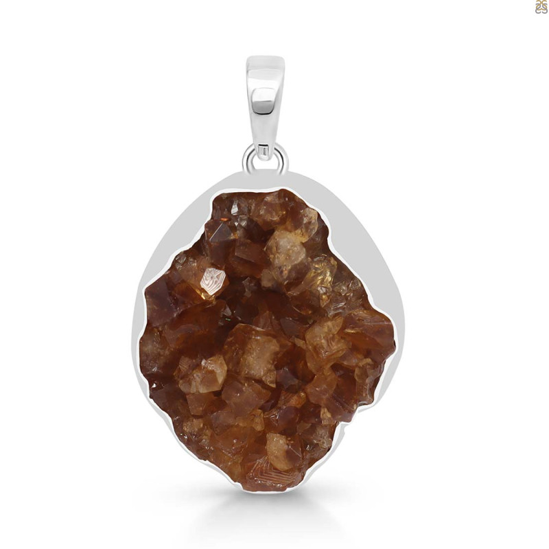 Natural Druzy Pendant-SP DRZ-1-19