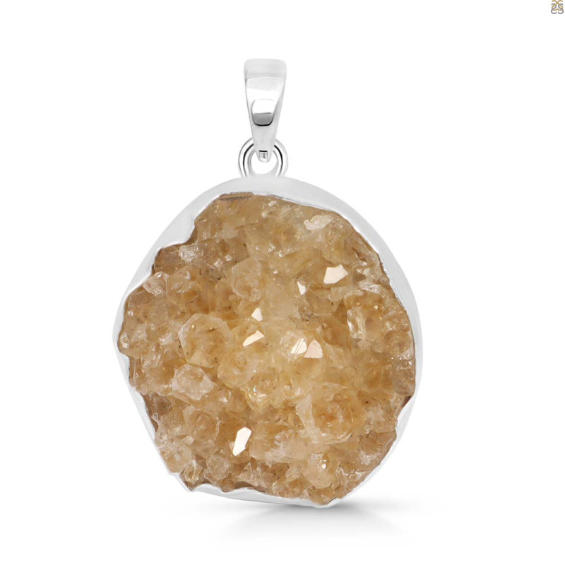 Natural Druzy Pendant-SP DRZ-1-22