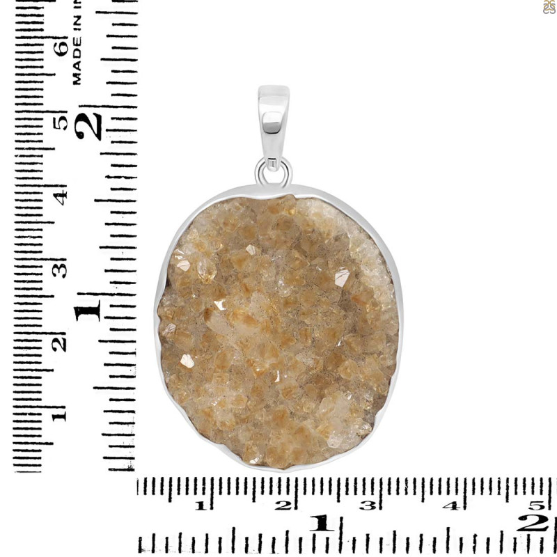 Natural Druzy Pendant-SP DRZ-1-23
