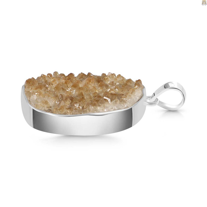Natural Druzy Pendant-SP DRZ-1-23