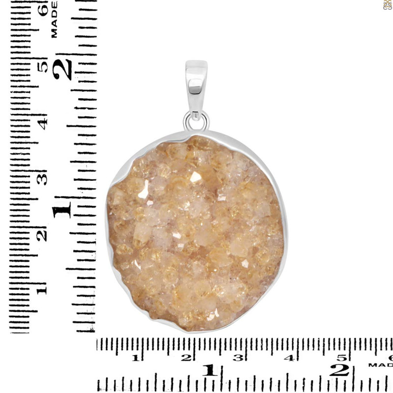 Natural Druzy Pendant-SP DRZ-1-26