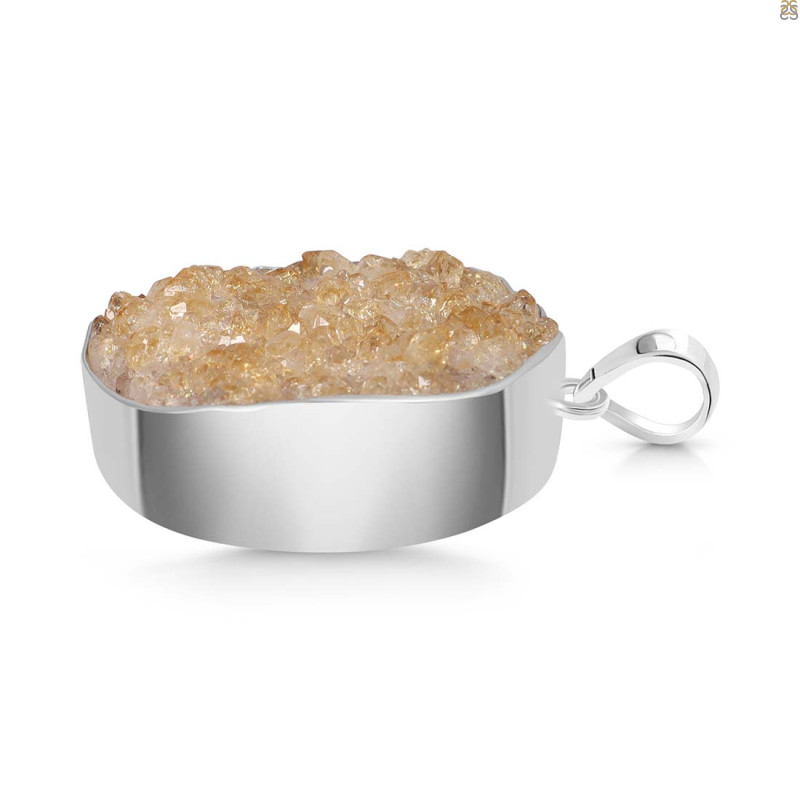 Natural Druzy Pendant-SP DRZ-1-26