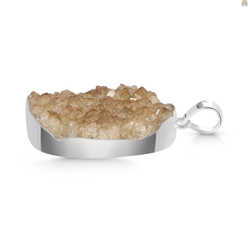Natural Druzy Pendant-SP DRZ-1-29