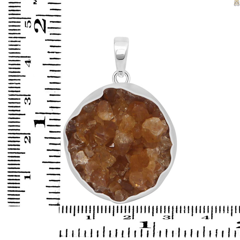 Natural Druzy Pendant-SP DRZ-1-30