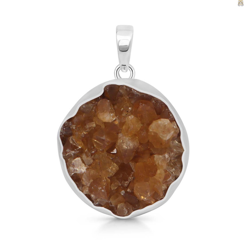 Natural Druzy Pendant-SP DRZ-1-30