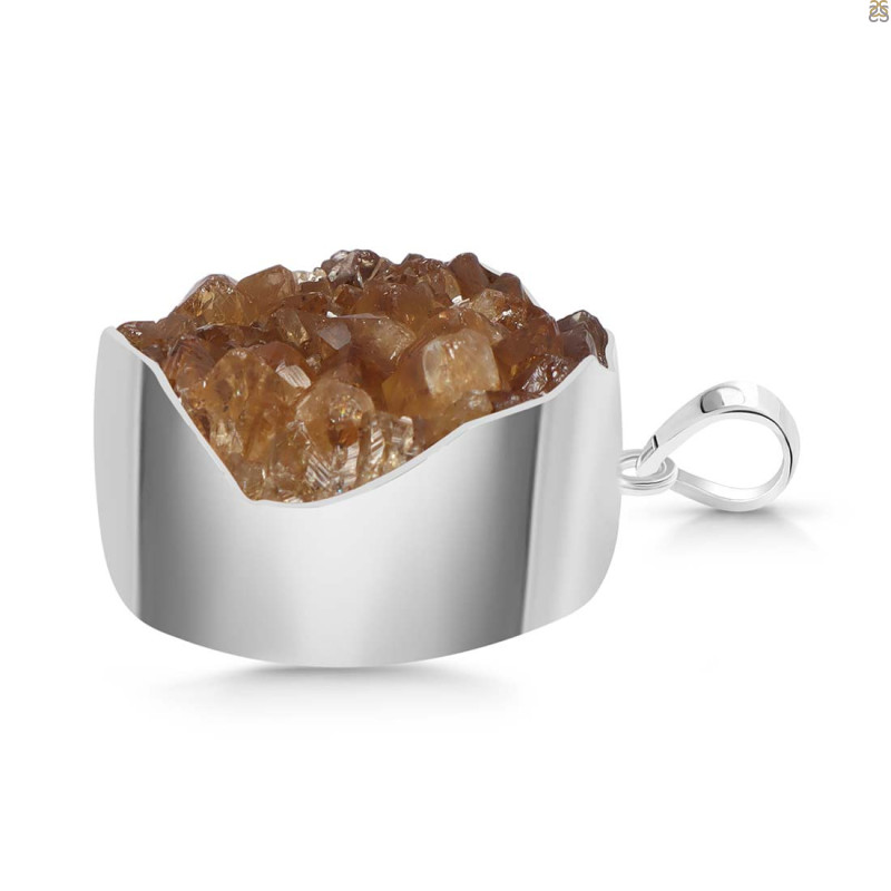 Natural Druzy Pendant-SP DRZ-1-30