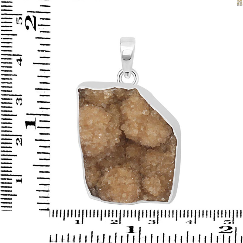 Natural Druzy Pendant-SP DRZ-1-32