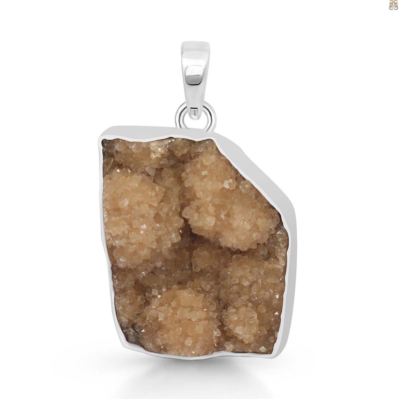 Natural Druzy Pendant-SP DRZ-1-32