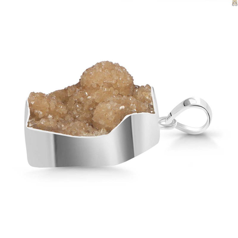 Natural Druzy Pendant-SP DRZ-1-32