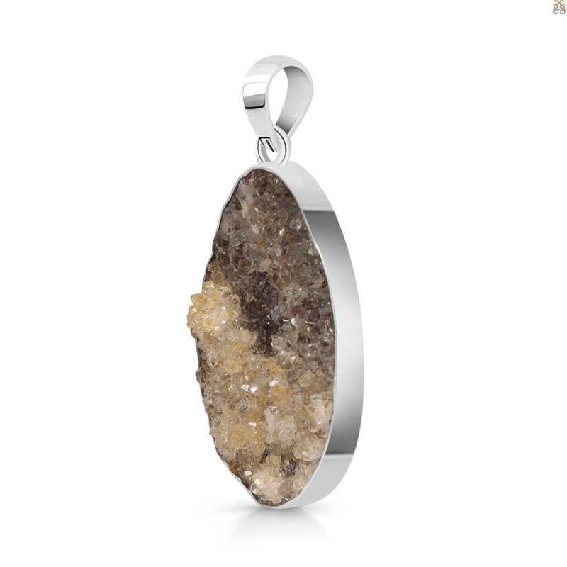 Natural Druzy Pendant-SP