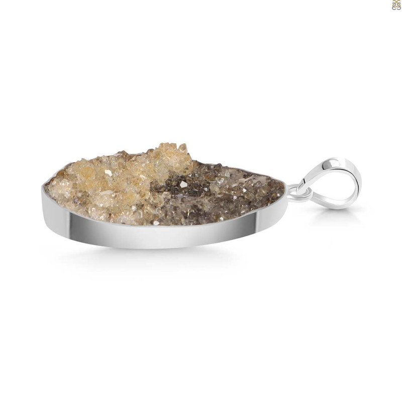 Natural Druzy Pendant-SP DRZ-1-33