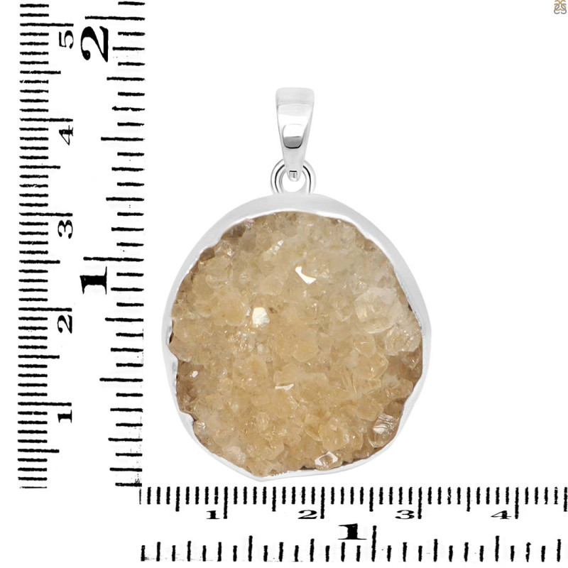 Natural Druzy Pendant-SP DRZ-1-40