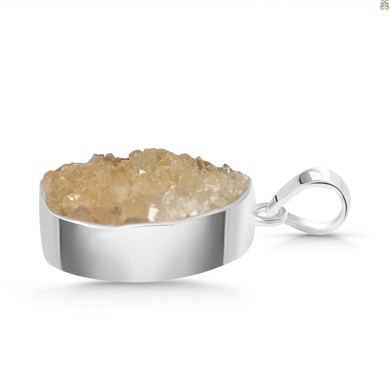Natural Druzy Pendant-SP DRZ-1-40