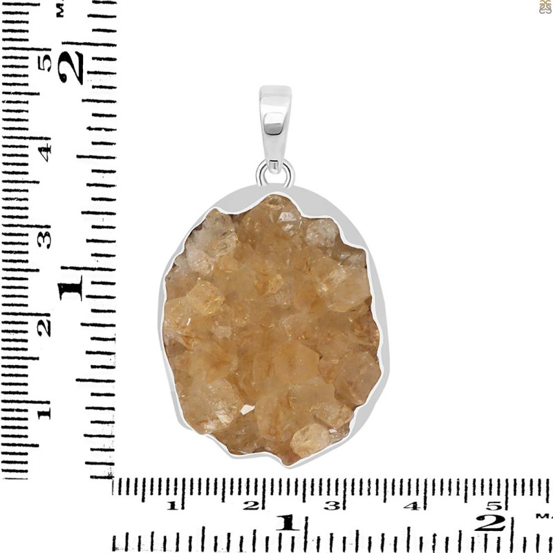 Natural Druzy Pendant-SP DRZ-1-42