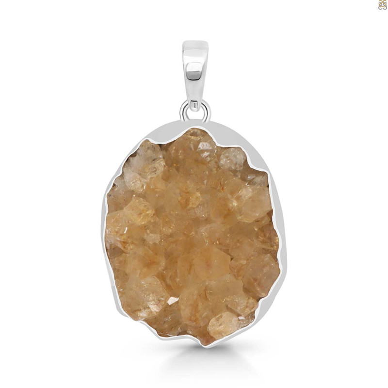 Natural Druzy Pendant-SP DRZ-1-42